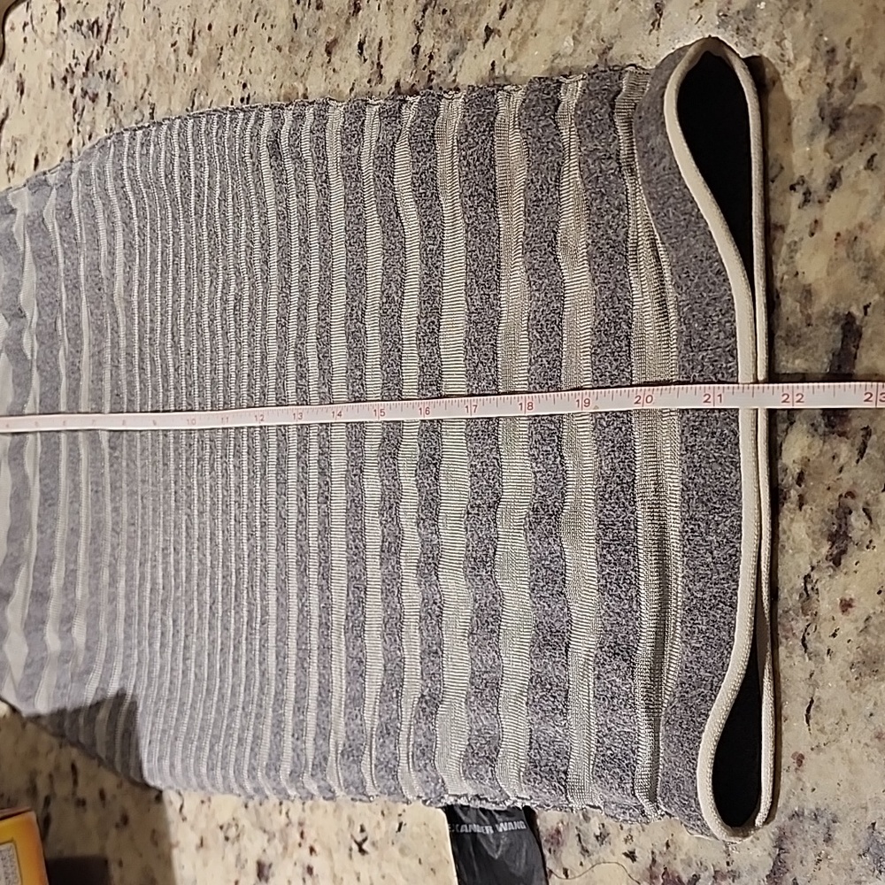 Alexander Wang Bodycon Skirt Engineered Stripe Grey XS - Picture 9 of 9